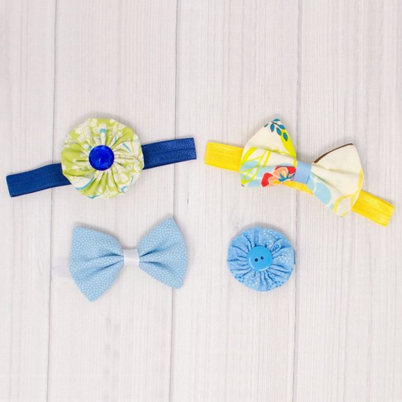 Summer Fun Hair Bow & Headband Set - Picture 1 of 3